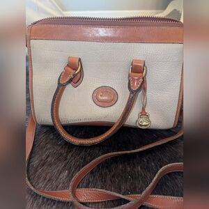 Dooney & Bourke Cream and Brown Crossbody Bag